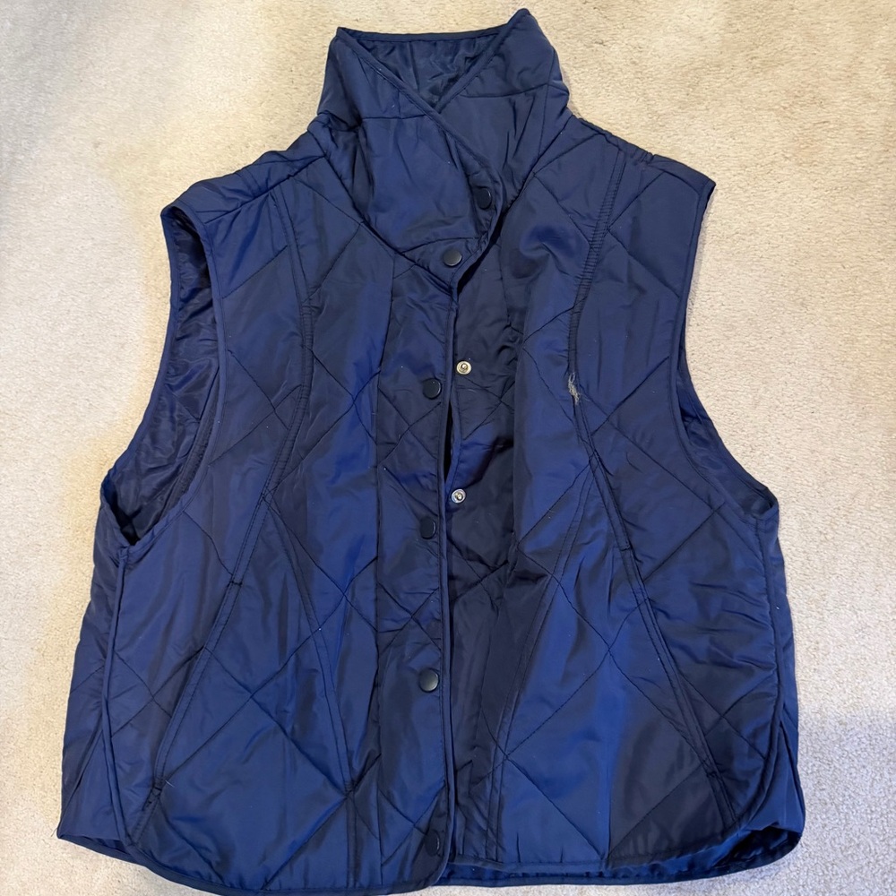 Navy Quilted Vest